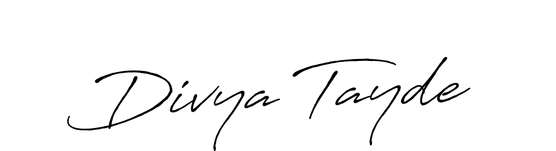 Make a short Divya Tayde signature style. Manage your documents anywhere anytime using Antro_Vectra_Bolder. Create and add eSignatures, submit forms, share and send files easily. Divya Tayde signature style 7 images and pictures png