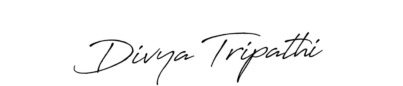 Divya Tripathi stylish signature style. Best Handwritten Sign (Antro_Vectra_Bolder) for my name. Handwritten Signature Collection Ideas for my name Divya Tripathi. Divya Tripathi signature style 7 images and pictures png