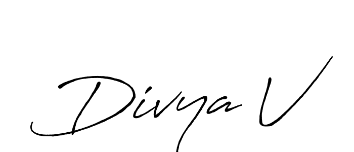 Once you've used our free online signature maker to create your best signature Antro_Vectra_Bolder style, it's time to enjoy all of the benefits that Divya V name signing documents. Divya V signature style 7 images and pictures png