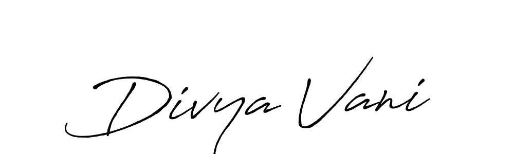 How to Draw Divya Vani signature style? Antro_Vectra_Bolder is a latest design signature styles for name Divya Vani. Divya Vani signature style 7 images and pictures png