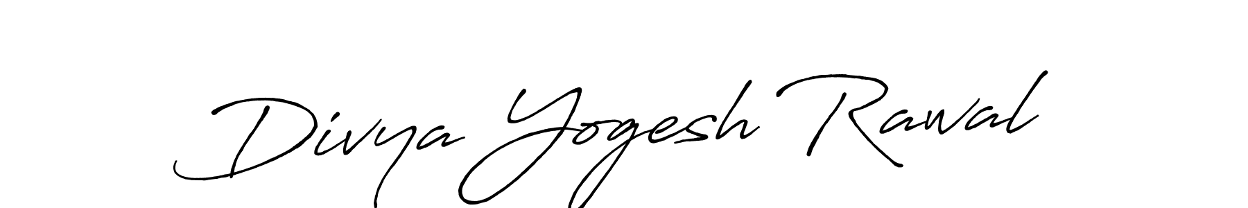 Make a beautiful signature design for name Divya Yogesh Rawal. Use this online signature maker to create a handwritten signature for free. Divya Yogesh Rawal signature style 7 images and pictures png