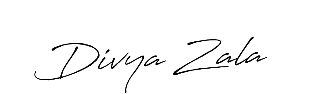 How to make Divya Zala signature? Antro_Vectra_Bolder is a professional autograph style. Create handwritten signature for Divya Zala name. Divya Zala signature style 7 images and pictures png