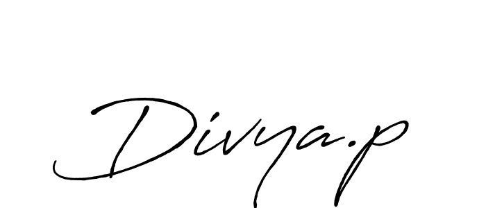 if you are searching for the best signature style for your name Divya.p. so please give up your signature search. here we have designed multiple signature styles  using Antro_Vectra_Bolder. Divya.p signature style 7 images and pictures png