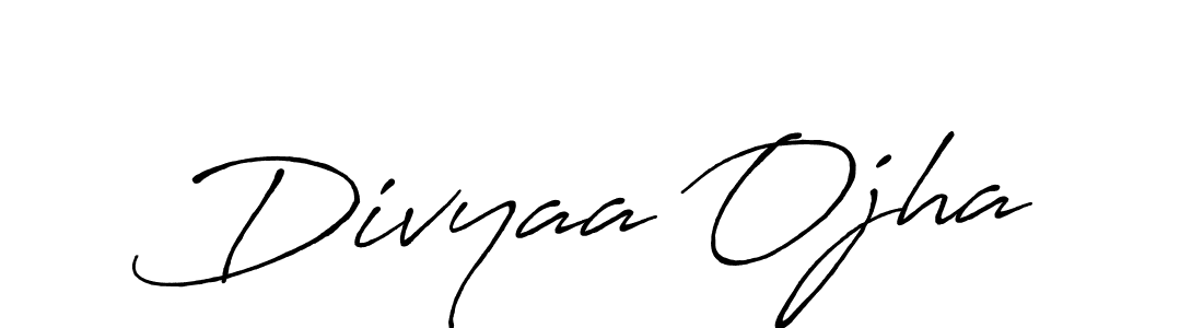 Also we have Divyaa Ojha name is the best signature style. Create professional handwritten signature collection using Antro_Vectra_Bolder autograph style. Divyaa Ojha signature style 7 images and pictures png