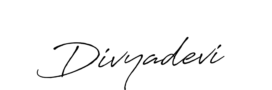 Divyadevi stylish signature style. Best Handwritten Sign (Antro_Vectra_Bolder) for my name. Handwritten Signature Collection Ideas for my name Divyadevi. Divyadevi signature style 7 images and pictures png