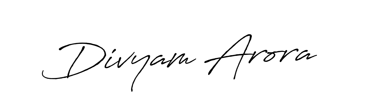 The best way (Antro_Vectra_Bolder) to make a short signature is to pick only two or three words in your name. The name Divyam Arora include a total of six letters. For converting this name. Divyam Arora signature style 7 images and pictures png