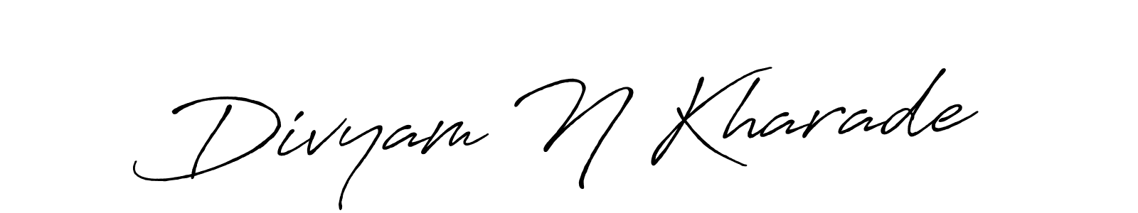 This is the best signature style for the Divyam N Kharade name. Also you like these signature font (Antro_Vectra_Bolder). Mix name signature. Divyam N Kharade signature style 7 images and pictures png