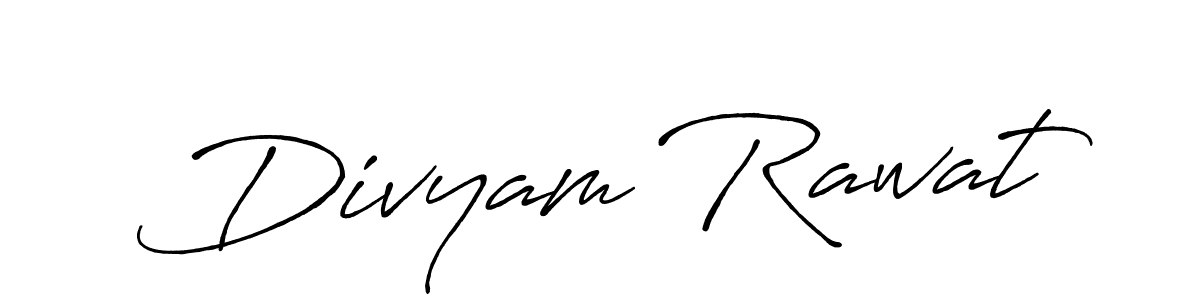 Also we have Divyam Rawat name is the best signature style. Create professional handwritten signature collection using Antro_Vectra_Bolder autograph style. Divyam Rawat signature style 7 images and pictures png