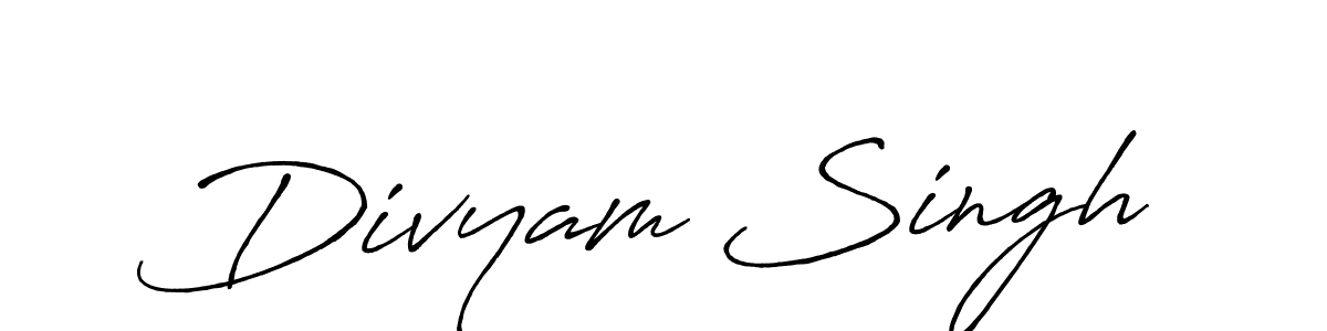 Make a beautiful signature design for name Divyam Singh. With this signature (Antro_Vectra_Bolder) style, you can create a handwritten signature for free. Divyam Singh signature style 7 images and pictures png