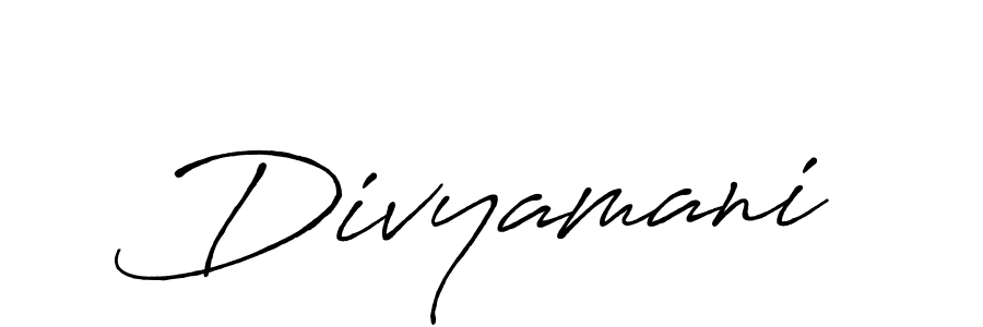 Divyamani stylish signature style. Best Handwritten Sign (Antro_Vectra_Bolder) for my name. Handwritten Signature Collection Ideas for my name Divyamani. Divyamani signature style 7 images and pictures png