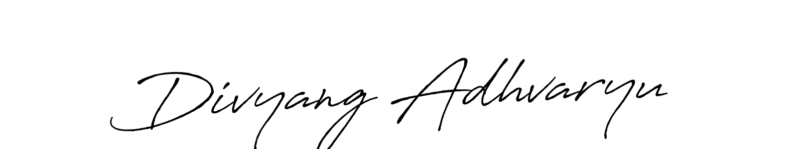 It looks lik you need a new signature style for name Divyang Adhvaryu. Design unique handwritten (Antro_Vectra_Bolder) signature with our free signature maker in just a few clicks. Divyang Adhvaryu signature style 7 images and pictures png