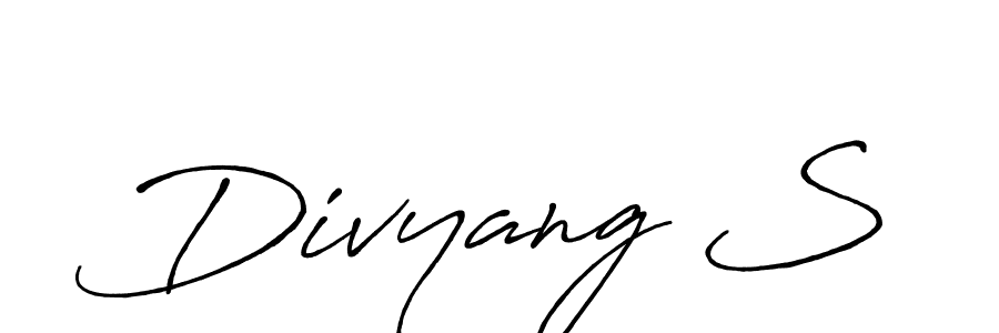 Make a beautiful signature design for name Divyang S. Use this online signature maker to create a handwritten signature for free. Divyang S signature style 7 images and pictures png