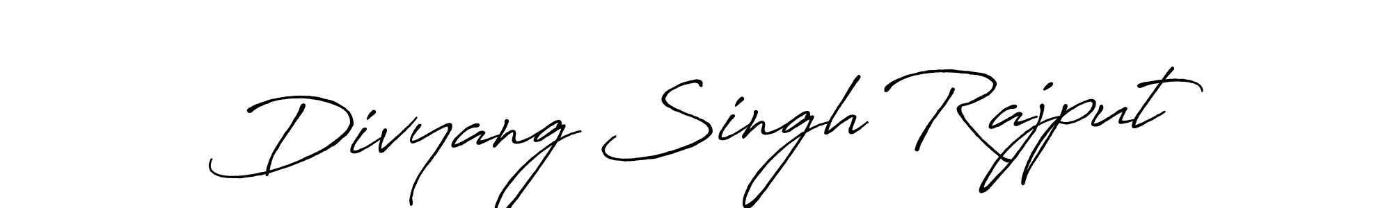 Make a beautiful signature design for name Divyang Singh Rajput. With this signature (Antro_Vectra_Bolder) style, you can create a handwritten signature for free. Divyang Singh Rajput signature style 7 images and pictures png
