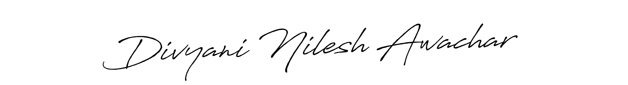 Design your own signature with our free online signature maker. With this signature software, you can create a handwritten (Antro_Vectra_Bolder) signature for name Divyani Nilesh Awachar. Divyani Nilesh Awachar signature style 7 images and pictures png