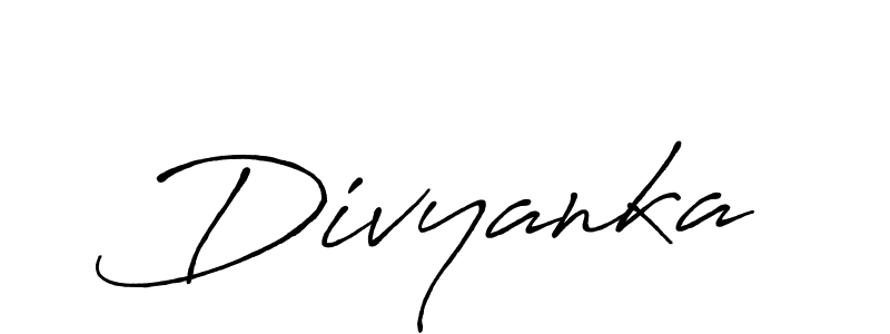 Create a beautiful signature design for name Divyanka. With this signature (Antro_Vectra_Bolder) fonts, you can make a handwritten signature for free. Divyanka signature style 7 images and pictures png