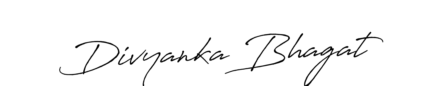Create a beautiful signature design for name Divyanka Bhagat. With this signature (Antro_Vectra_Bolder) fonts, you can make a handwritten signature for free. Divyanka Bhagat signature style 7 images and pictures png