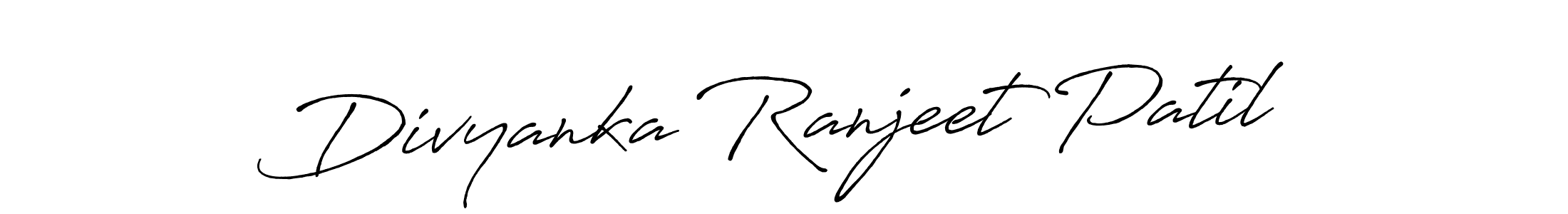 Create a beautiful signature design for name Divyanka Ranjeet Patil. With this signature (Antro_Vectra_Bolder) fonts, you can make a handwritten signature for free. Divyanka Ranjeet Patil signature style 7 images and pictures png