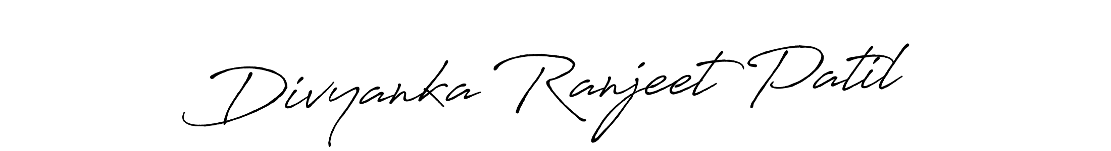 Make a beautiful signature design for name Divyanka Ranjeet Patil. With this signature (Antro_Vectra_Bolder) style, you can create a handwritten signature for free. Divyanka Ranjeet Patil signature style 7 images and pictures png