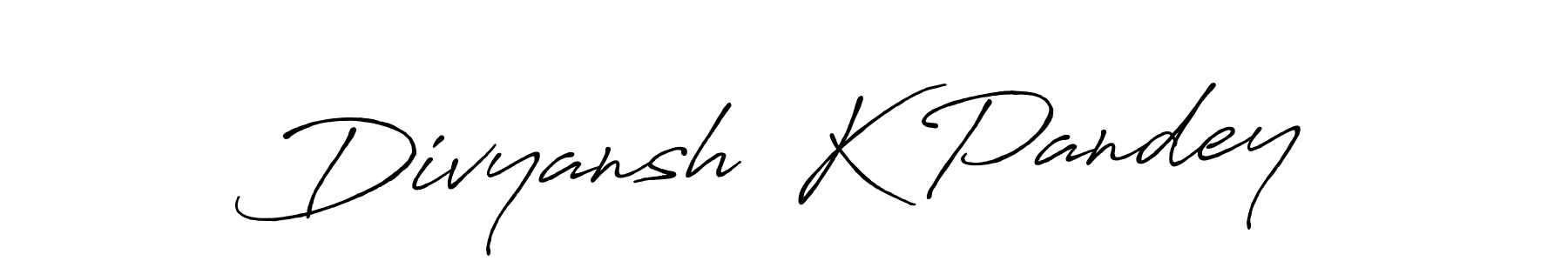 You can use this online signature creator to create a handwritten signature for the name Divyansh  K Pandey. This is the best online autograph maker. Divyansh  K Pandey signature style 7 images and pictures png