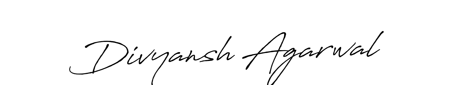 Use a signature maker to create a handwritten signature online. With this signature software, you can design (Antro_Vectra_Bolder) your own signature for name Divyansh Agarwal. Divyansh Agarwal signature style 7 images and pictures png