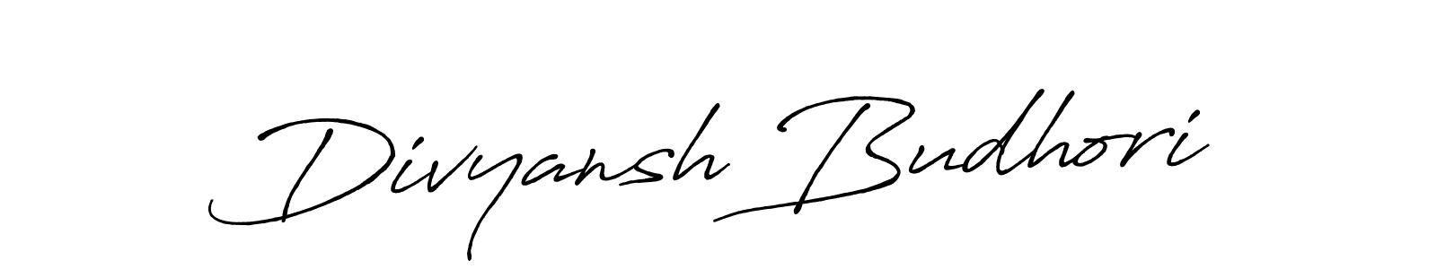 Also You can easily find your signature by using the search form. We will create Divyansh Budhori name handwritten signature images for you free of cost using Antro_Vectra_Bolder sign style. Divyansh Budhori signature style 7 images and pictures png