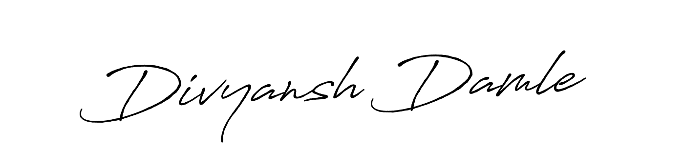 It looks lik you need a new signature style for name Divyansh Damle. Design unique handwritten (Antro_Vectra_Bolder) signature with our free signature maker in just a few clicks. Divyansh Damle signature style 7 images and pictures png