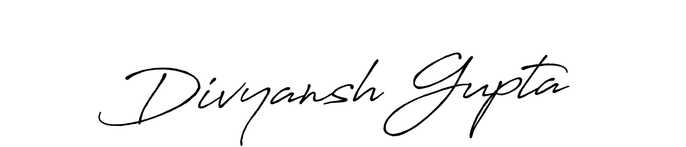 Design your own signature with our free online signature maker. With this signature software, you can create a handwritten (Antro_Vectra_Bolder) signature for name Divyansh Gupta. Divyansh Gupta signature style 7 images and pictures png