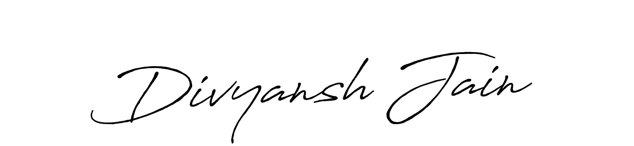 You should practise on your own different ways (Antro_Vectra_Bolder) to write your name (Divyansh Jain) in signature. don't let someone else do it for you. Divyansh Jain signature style 7 images and pictures png