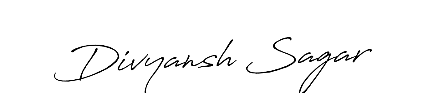 Design your own signature with our free online signature maker. With this signature software, you can create a handwritten (Antro_Vectra_Bolder) signature for name Divyansh Sagar. Divyansh Sagar signature style 7 images and pictures png