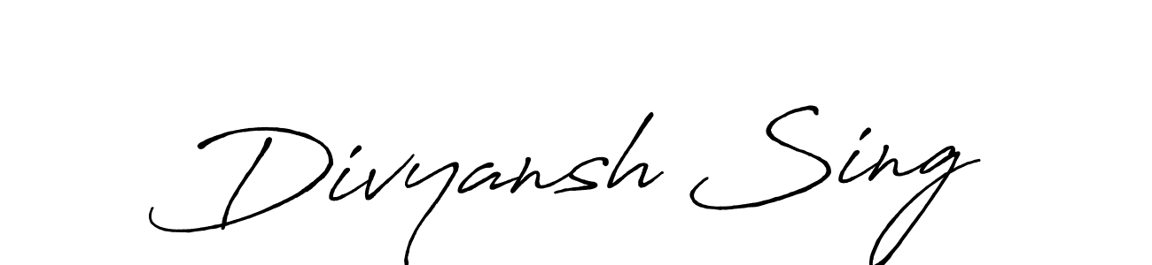 Create a beautiful signature design for name Divyansh Sing. With this signature (Antro_Vectra_Bolder) fonts, you can make a handwritten signature for free. Divyansh Sing signature style 7 images and pictures png