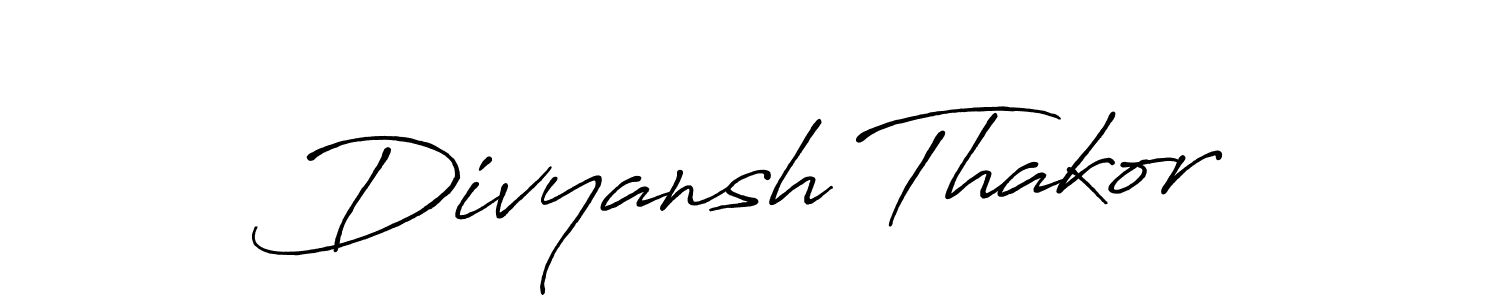 Use a signature maker to create a handwritten signature online. With this signature software, you can design (Antro_Vectra_Bolder) your own signature for name Divyansh Thakor. Divyansh Thakor signature style 7 images and pictures png