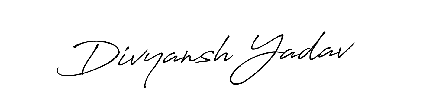 Divyansh Yadav stylish signature style. Best Handwritten Sign (Antro_Vectra_Bolder) for my name. Handwritten Signature Collection Ideas for my name Divyansh Yadav. Divyansh Yadav signature style 7 images and pictures png