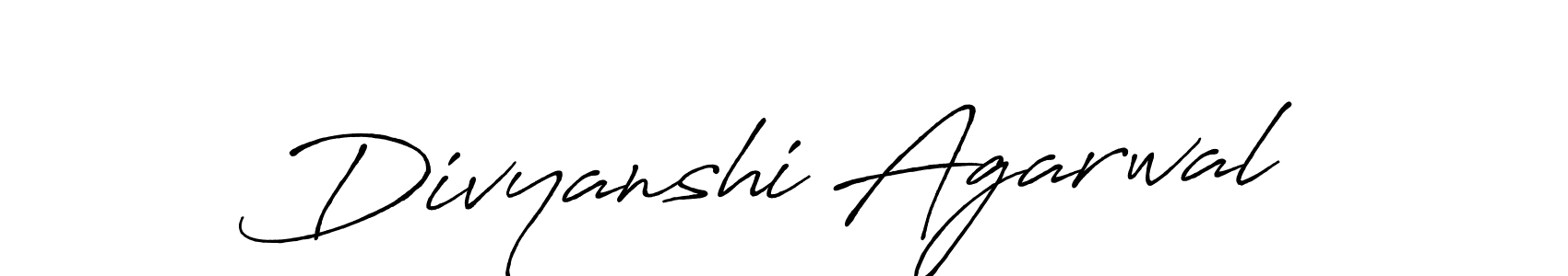 How to make Divyanshi Agarwal signature? Antro_Vectra_Bolder is a professional autograph style. Create handwritten signature for Divyanshi Agarwal name. Divyanshi Agarwal signature style 7 images and pictures png