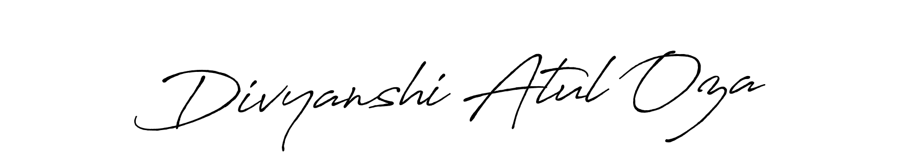 How to make Divyanshi Atul Oza signature? Antro_Vectra_Bolder is a professional autograph style. Create handwritten signature for Divyanshi Atul Oza name. Divyanshi Atul Oza signature style 7 images and pictures png