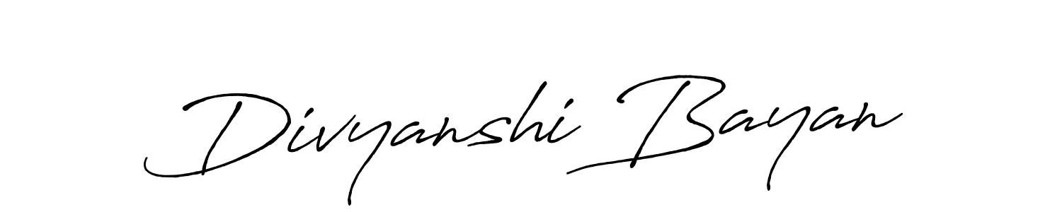Use a signature maker to create a handwritten signature online. With this signature software, you can design (Antro_Vectra_Bolder) your own signature for name Divyanshi Bayan. Divyanshi Bayan signature style 7 images and pictures png