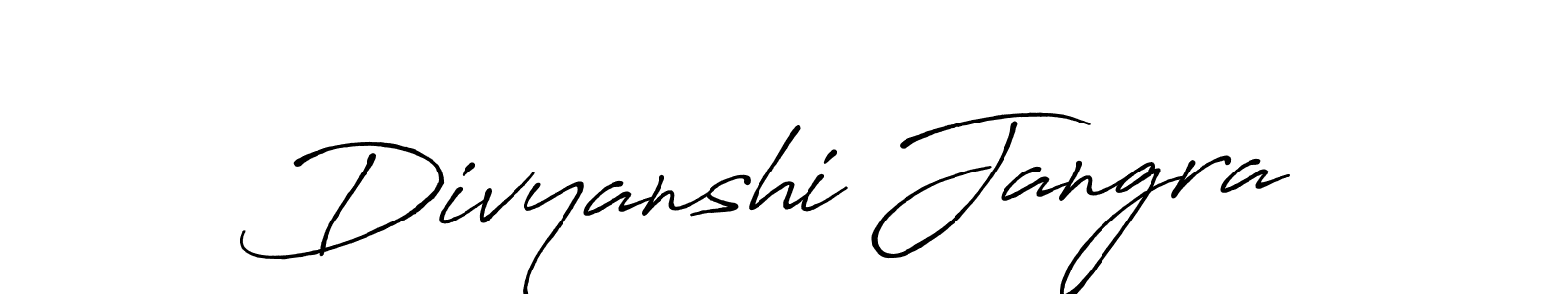 You should practise on your own different ways (Antro_Vectra_Bolder) to write your name (Divyanshi Jangra) in signature. don't let someone else do it for you. Divyanshi Jangra signature style 7 images and pictures png