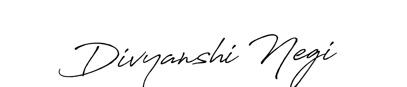 Design your own signature with our free online signature maker. With this signature software, you can create a handwritten (Antro_Vectra_Bolder) signature for name Divyanshi Negi. Divyanshi Negi signature style 7 images and pictures png