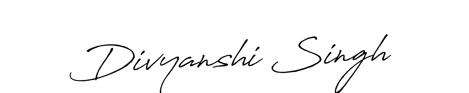 How to make Divyanshi Singh signature? Antro_Vectra_Bolder is a professional autograph style. Create handwritten signature for Divyanshi Singh name. Divyanshi Singh signature style 7 images and pictures png