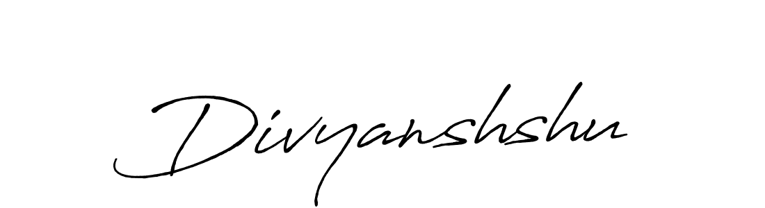 Design your own signature with our free online signature maker. With this signature software, you can create a handwritten (Antro_Vectra_Bolder) signature for name Divyanshshu. Divyanshshu signature style 7 images and pictures png
