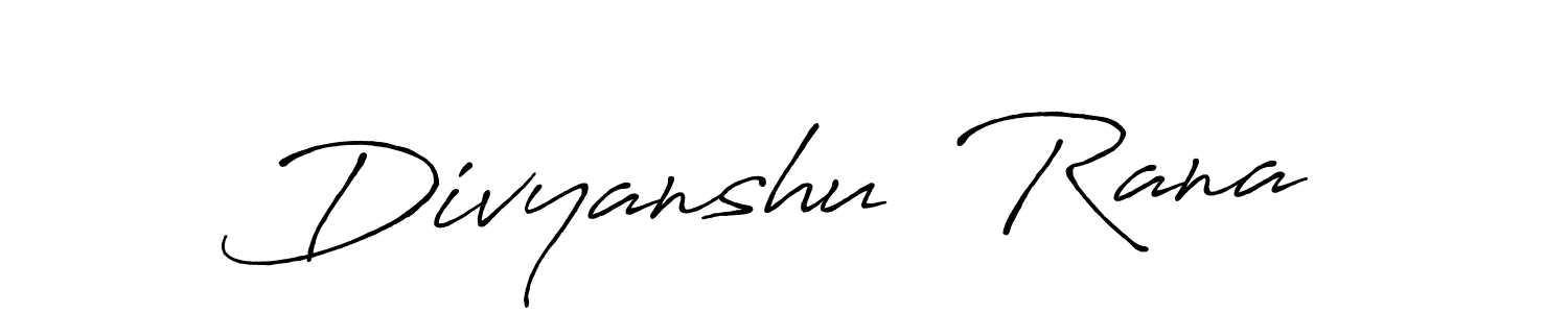 Design your own signature with our free online signature maker. With this signature software, you can create a handwritten (Antro_Vectra_Bolder) signature for name Divyanshu  Rana. Divyanshu  Rana signature style 7 images and pictures png