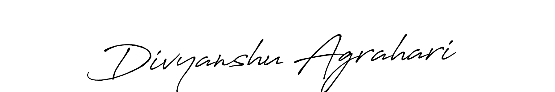 The best way (Antro_Vectra_Bolder) to make a short signature is to pick only two or three words in your name. The name Divyanshu Agrahari include a total of six letters. For converting this name. Divyanshu Agrahari signature style 7 images and pictures png