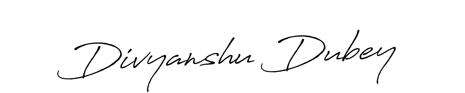 Create a beautiful signature design for name Divyanshu Dubey. With this signature (Antro_Vectra_Bolder) fonts, you can make a handwritten signature for free. Divyanshu Dubey signature style 7 images and pictures png