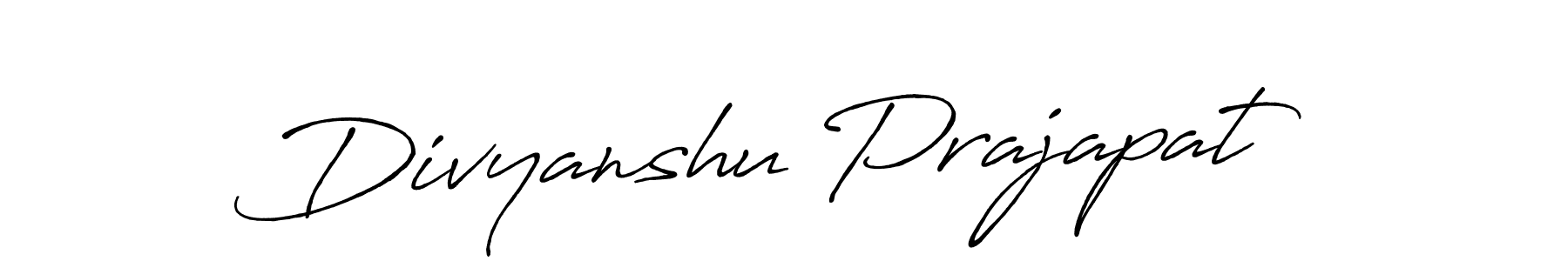 Make a beautiful signature design for name Divyanshu Prajapat. With this signature (Antro_Vectra_Bolder) style, you can create a handwritten signature for free. Divyanshu Prajapat signature style 7 images and pictures png