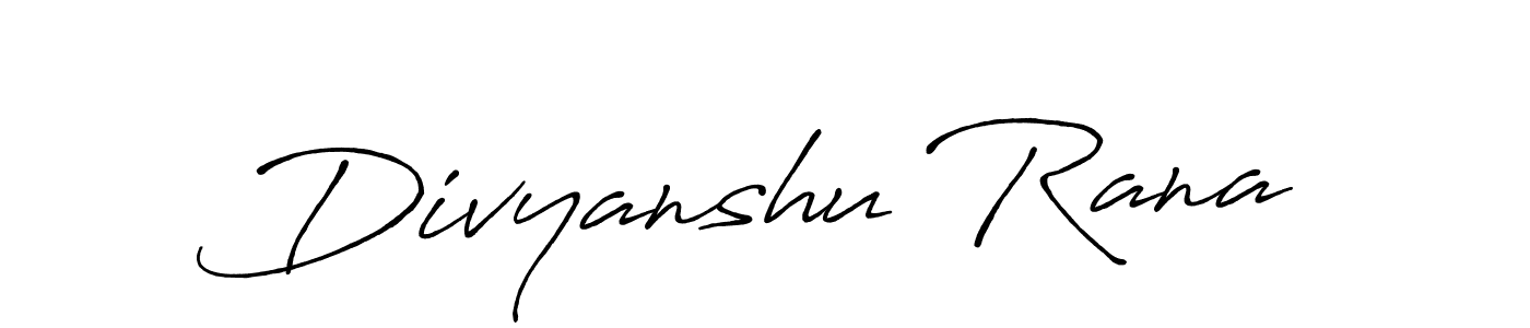 How to make Divyanshu Rana signature? Antro_Vectra_Bolder is a professional autograph style. Create handwritten signature for Divyanshu Rana name. Divyanshu Rana signature style 7 images and pictures png