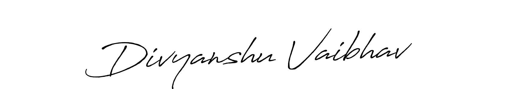 How to make Divyanshu Vaibhav signature? Antro_Vectra_Bolder is a professional autograph style. Create handwritten signature for Divyanshu Vaibhav name. Divyanshu Vaibhav signature style 7 images and pictures png