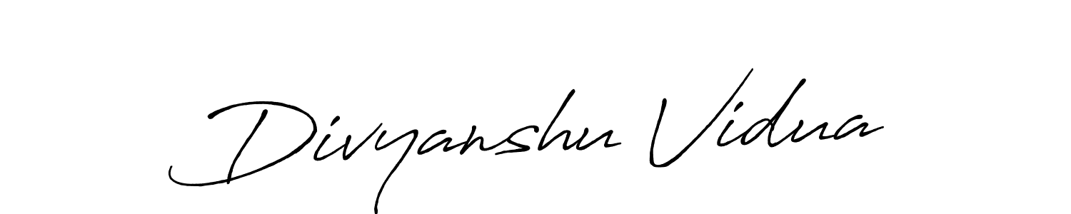 Design your own signature with our free online signature maker. With this signature software, you can create a handwritten (Antro_Vectra_Bolder) signature for name Divyanshu Vidua. Divyanshu Vidua signature style 7 images and pictures png