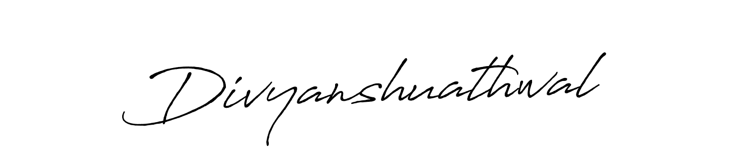 Design your own signature with our free online signature maker. With this signature software, you can create a handwritten (Antro_Vectra_Bolder) signature for name Divyanshuathwal. Divyanshuathwal signature style 7 images and pictures png