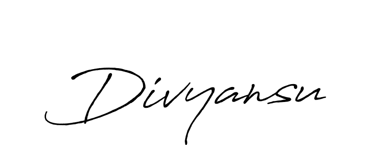 Create a beautiful signature design for name Divyansu. With this signature (Antro_Vectra_Bolder) fonts, you can make a handwritten signature for free. Divyansu signature style 7 images and pictures png