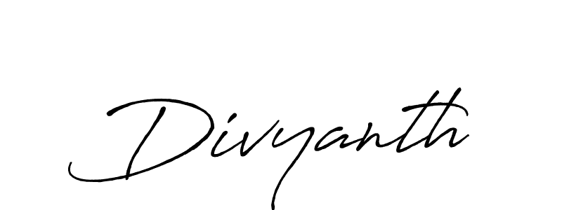 Also we have Divyanth name is the best signature style. Create professional handwritten signature collection using Antro_Vectra_Bolder autograph style. Divyanth signature style 7 images and pictures png