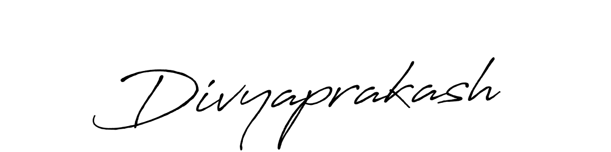 Divyaprakash stylish signature style. Best Handwritten Sign (Antro_Vectra_Bolder) for my name. Handwritten Signature Collection Ideas for my name Divyaprakash. Divyaprakash signature style 7 images and pictures png